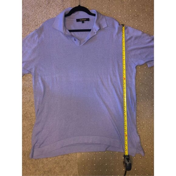 Bachrach Lavender Purple Knit Italian Polo Size Large - Picture 5 of 5